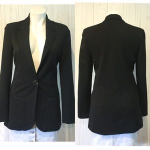 Silence + Noise Black One Button Blazer NWOT